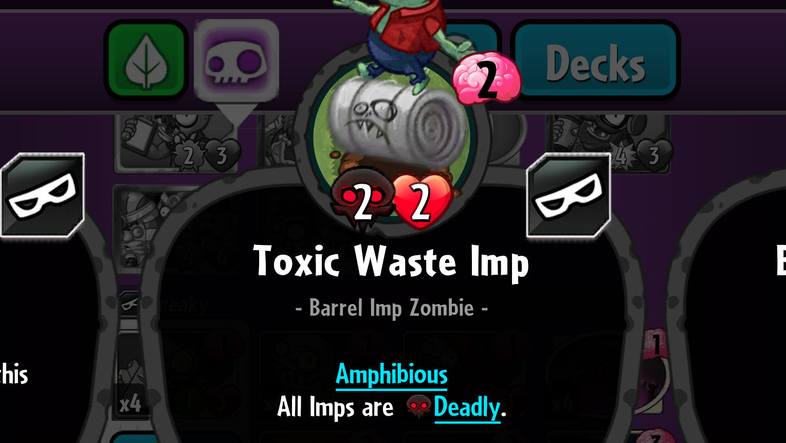Plants vs. Zombies Heroes Toxic Waste Imp