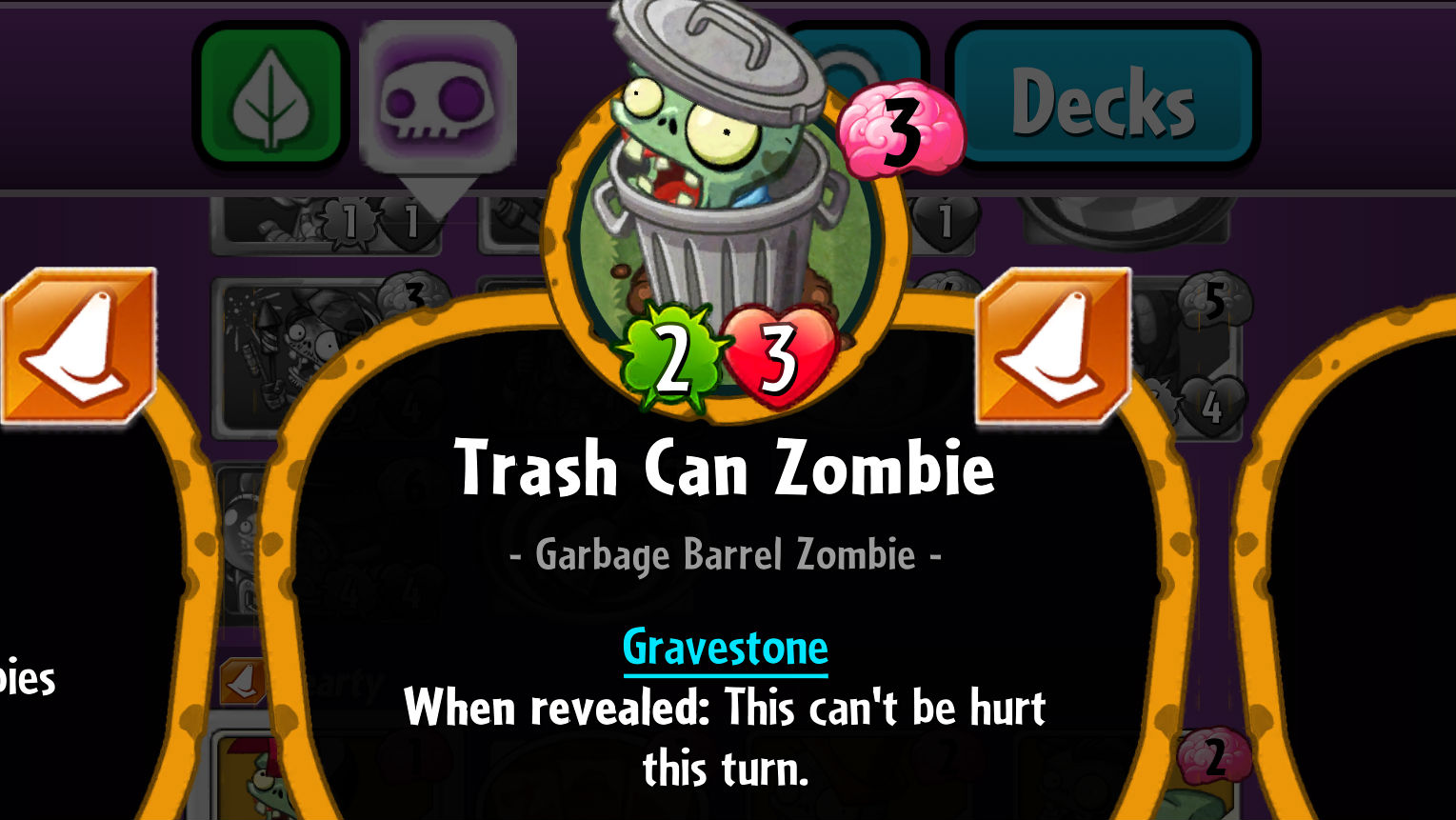 Plants vs. Zombies Heroes Trash Can Zombie