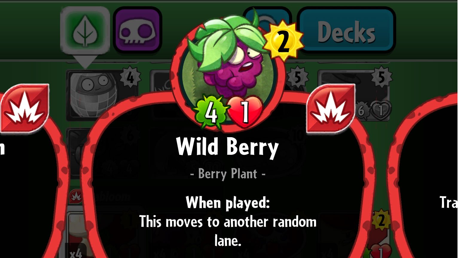 Plants vs. Zombies Heroes Wild Berry