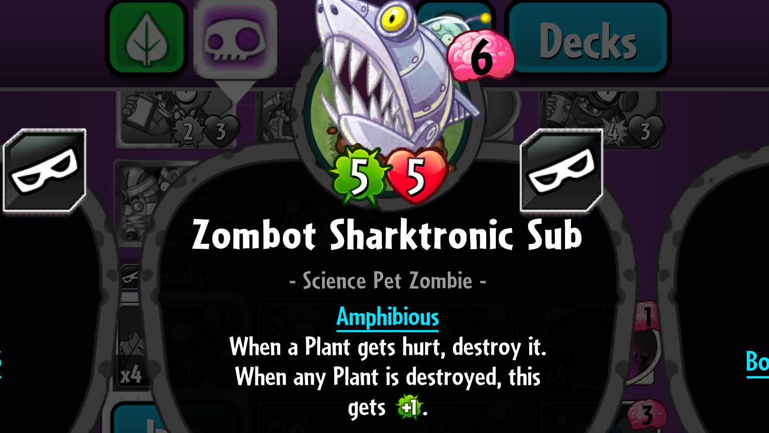 Plants vs. Zombies Heroes Zombot Sharktronic Sub