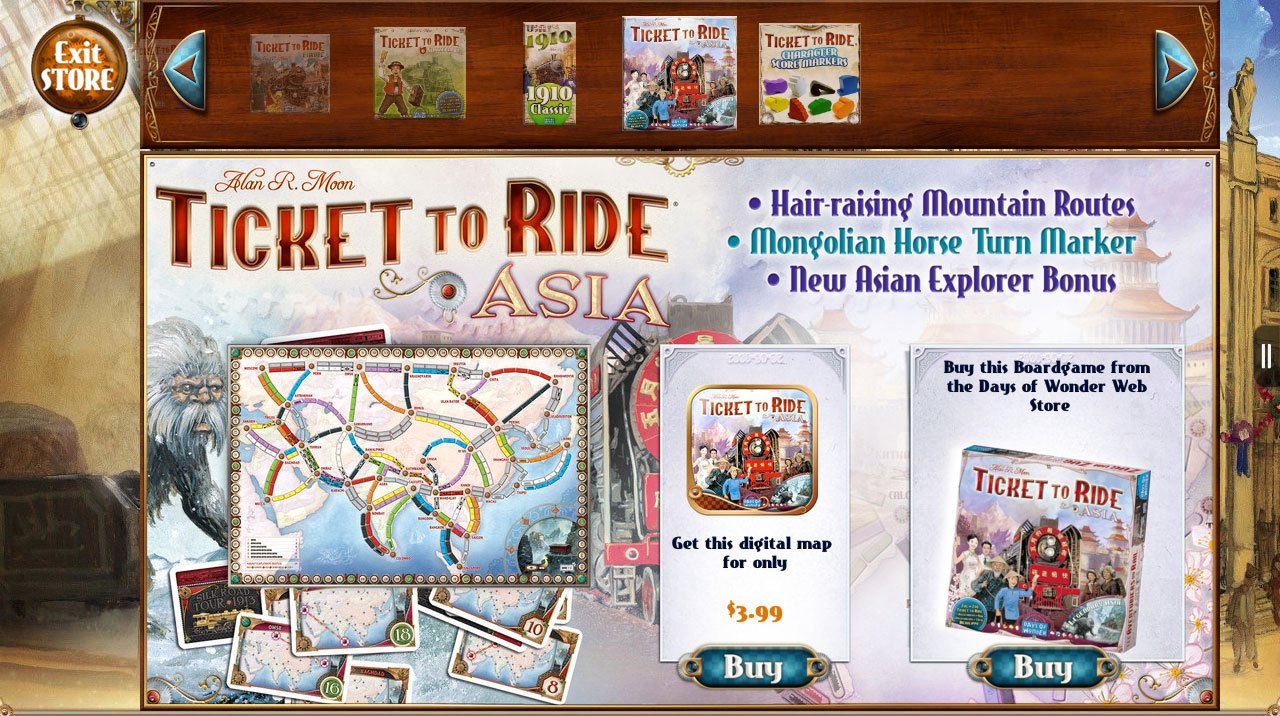 Ticket to Ride is using Amazon's Mobile API to sell physical versions of the board game to digital players