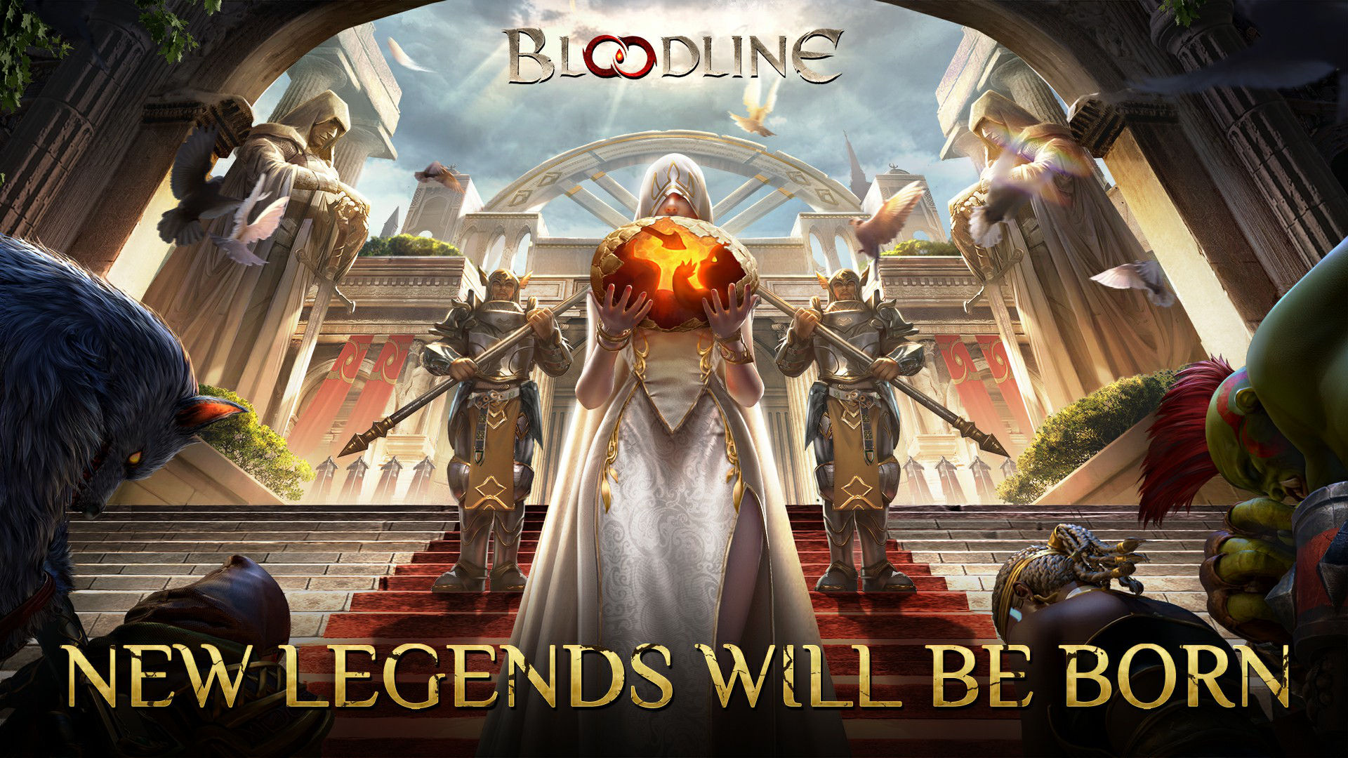 Characters from Bloodline: Heroes of Lithas.
