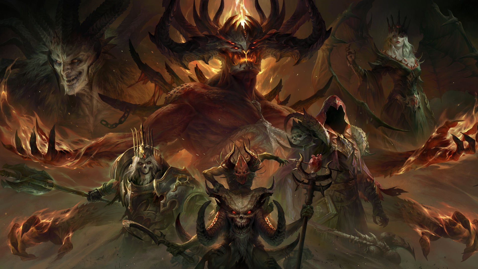 Diablo Immortal's bosses standing menacingly.
