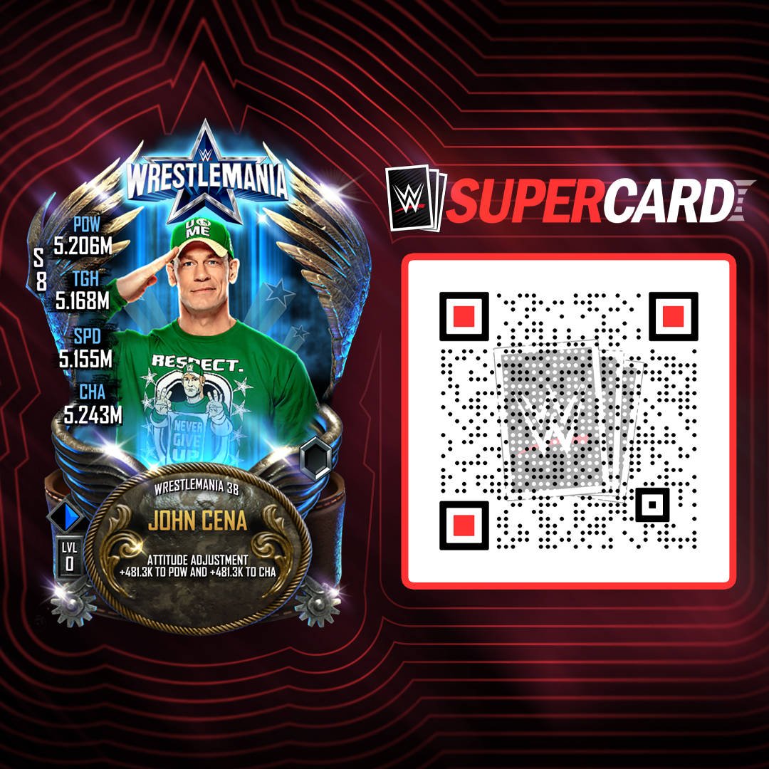 John Cena in WWE SuperCard.