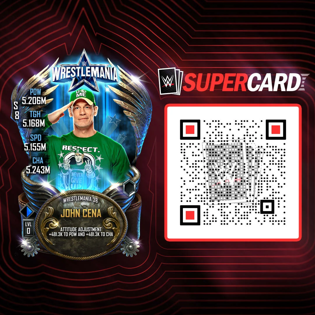 John Cena in WWE SuperCard.