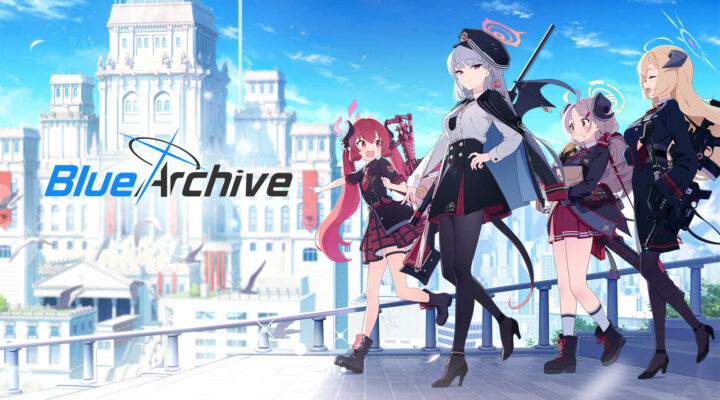 Blue Archive characters and logo