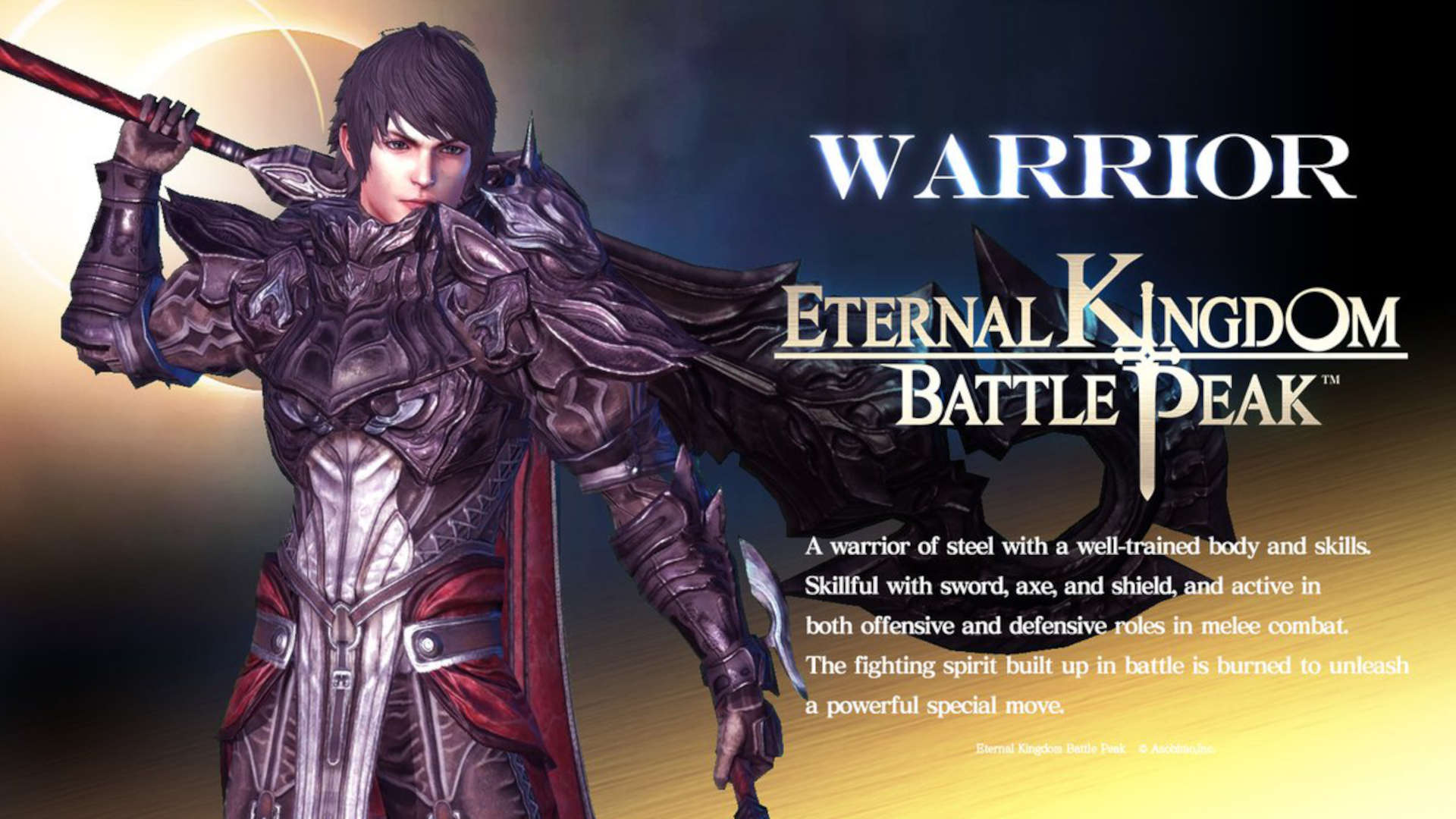 Warrior class in Eternal Kingdom Battle Peak