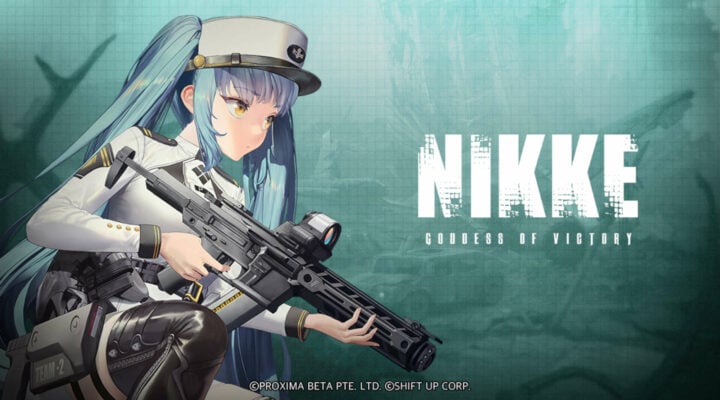 Nikke character and logo