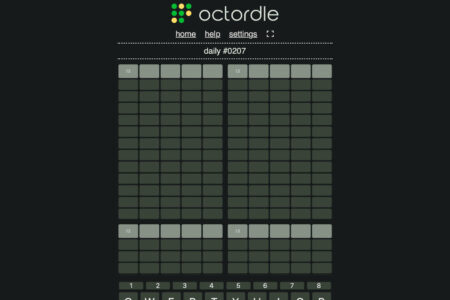 Octordle as it appears on the official site