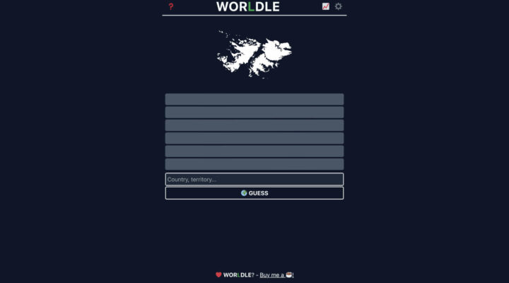 The official Worldle website