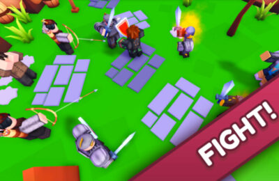 Zombies fighting knights in Zombie Army Simulator