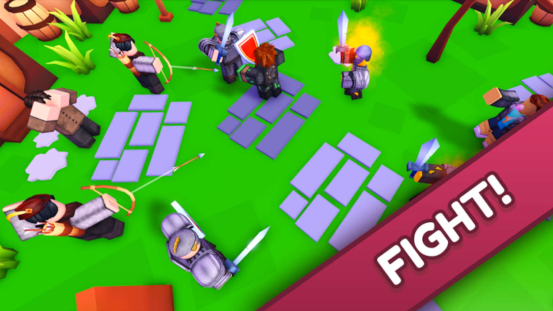 Zombies fighting knights in Zombie Army Simulator