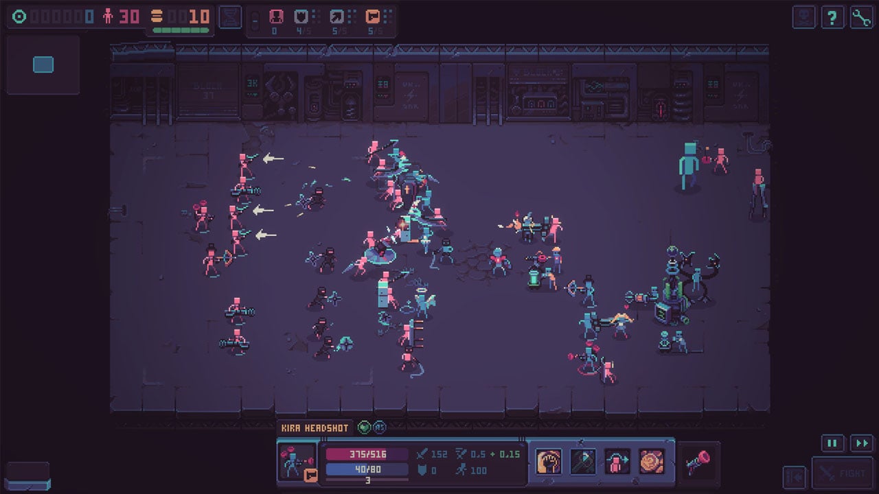 The first image in our Despot's Game Review where humans fight a wave of monsters deployed by Despot.