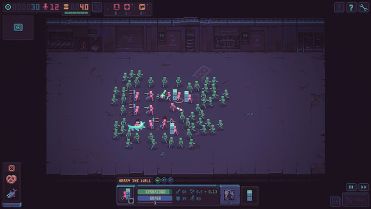 The second image for this Despot's Game Review where the humans defend themselves as they are surrounded by a horde of zombies!