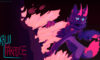 The featured image for our Kaiju Paradise codes guide, featuring a Kaiju Paradise character looking at the camera. The graphics "Kaiju Paradise" are found in the bottom left. The character is a mix of magenta and purple.