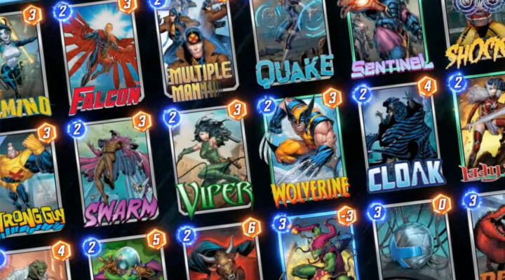 The featured image for our Marvel Snap Cards article, featuring a grid of Marvel character cards.