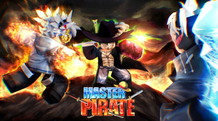 The featured image for our Master Pirate codes guide, featuring three master pirates battling it out!