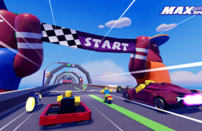 Players race on the race track on Max Speed.