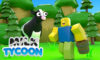 A Roblox character standing next to a cow in Milk Tycoon