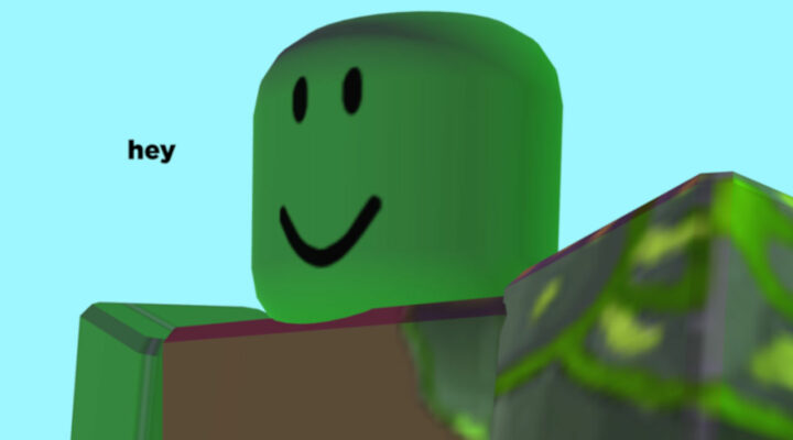 A Roblox character saying hi in Shadovis RPG