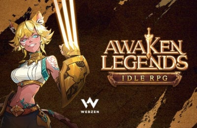 The featured image for our Awaken Legends codes guide, featuring a character from the game with light beams coming from their knuckles posing for the camera.