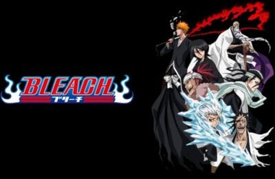 feature image for our bleach era codes guide, the image includes the characters from the bleach anime with the bleach logo on the left