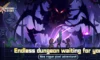 Three heroes battle a giant spider monster in Levistone Story