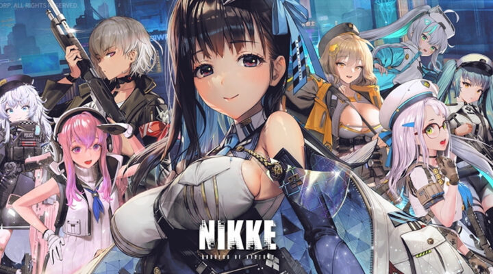 The featured image for our Nikke Reroll article, featuring a cast of Nikke characters, all facing towards the camera.