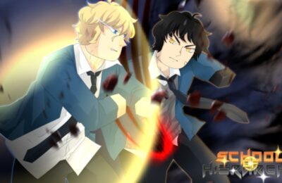School Of Hierarchy promo image, showing two characters fighting.