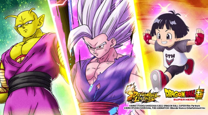 The featured image for our Dragon Ball Legends codes guide, featuring three Dragon Ball characters in filling up their own third of the picture.