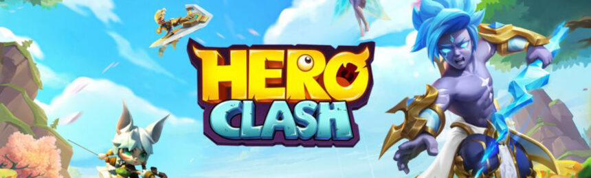 Hero Clash characters and logo.