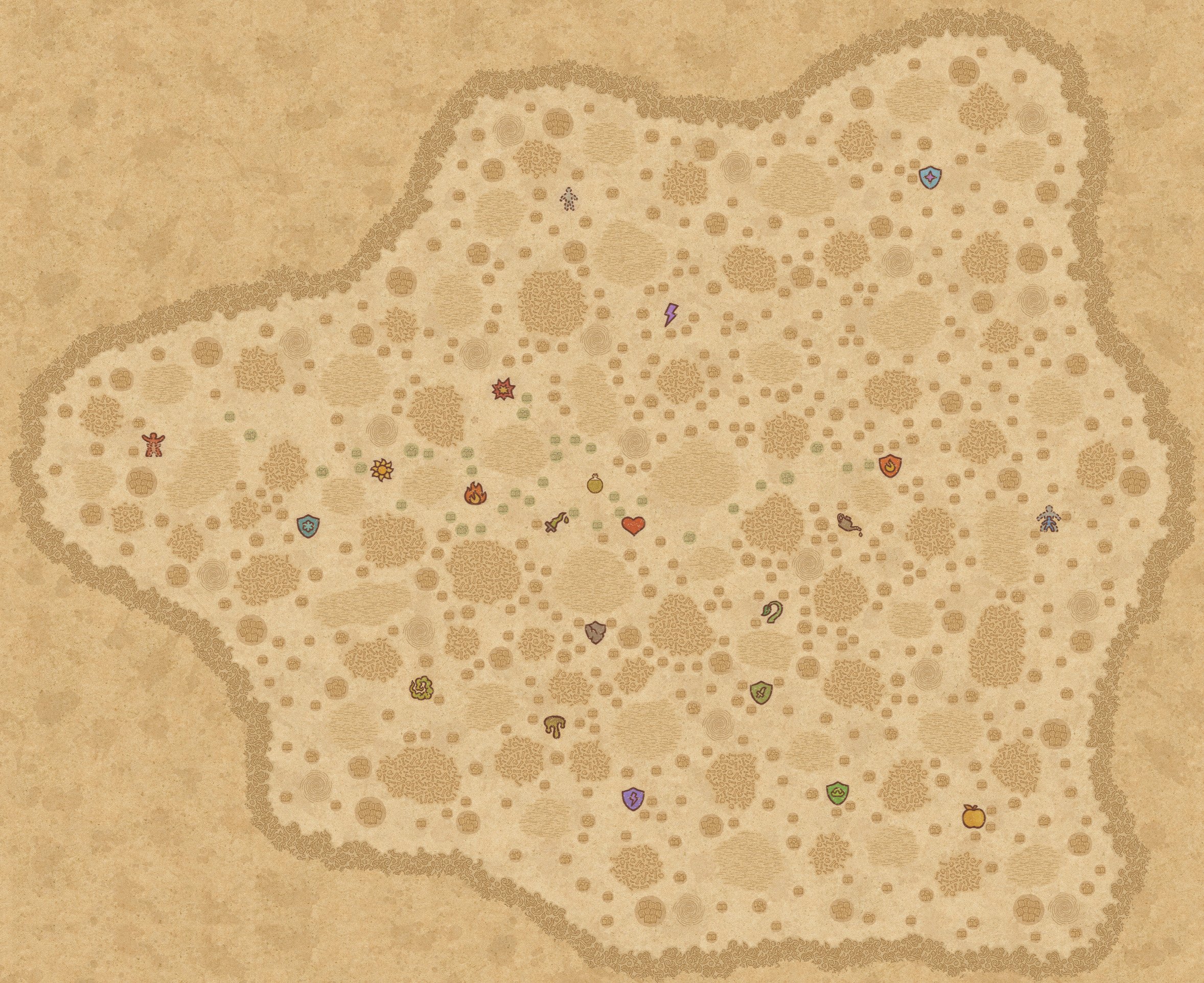 photo of the full oil map for our potion craft maps guide