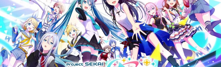 feature image for our project sekai tier list guide, the image features the game's logo as well as some of the game's idol members