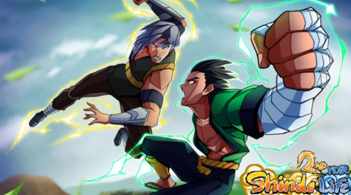 feature image for our blaze private server codes guide, the image features the shindo life logo as well as two characters taking part in a battle against each other