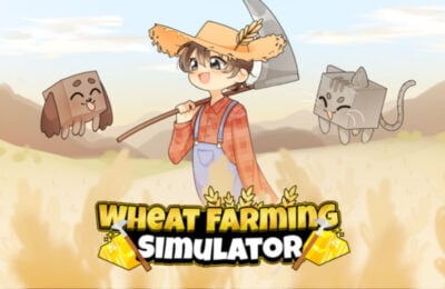 A farmer in Wheat Farming Simulator
