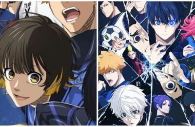 feature image for our blue lock project: world champion codes guide, the image features some of the main characters from the anime with a smashed glass effect over the top