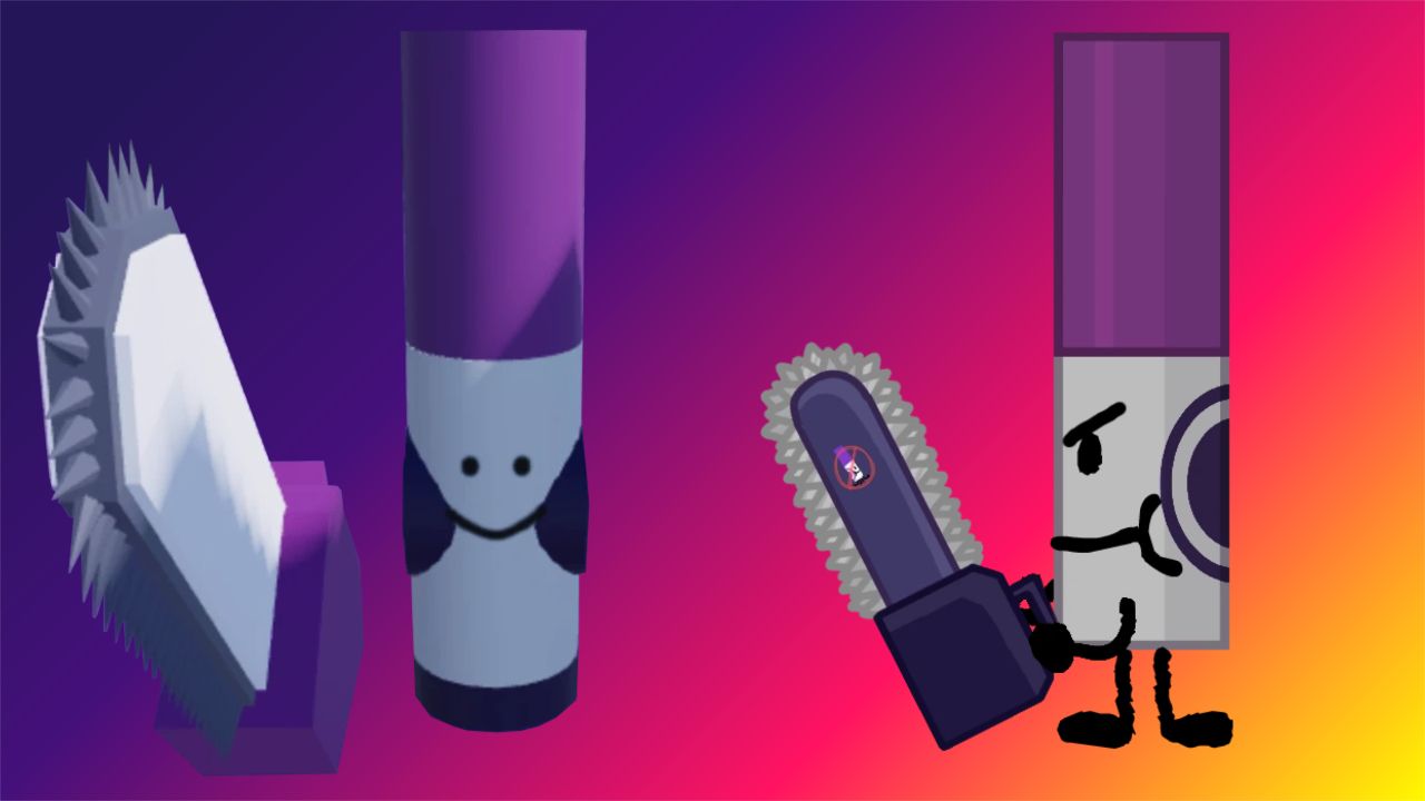 feature image for our find the markers dark markery guide, the image features promo art of the dark markery boss and the roblox mode of dark markery as they hold a chainsaw