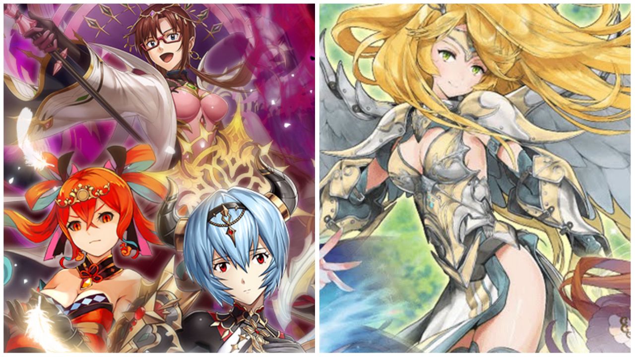 feature image for our valkyrie connect tier list, the image features anime style promo art of some of the characters from the game