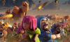 The featured image for our Clash of Clans characters guide, featuring a promotional image of the game. The picture itself is a full blown battle, with characters from the game all fighting each other.