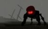 Feature image for our Pilgrammed races guide. It shows a humanoid creature with partially skeletal limbs, red eyes, and sharp teeth. It's hunched forward in a misty marsh area.