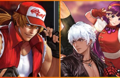 feature image for our king of fighter survival city tier list, the image features anime style promo art of some of the characters from the game