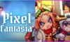 feature image for our pixel fantasia codes guide, the image features the games logo as well as pixel art of some of the characters from the game as one holds up a sword