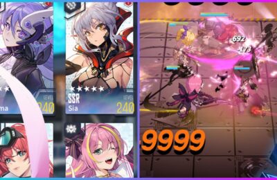 feature image for our yggdrasil 2: awakening tier list guide, the image features screenshots from the game of anime style portraits for some of the characters and a screenshot of combat gameplay
