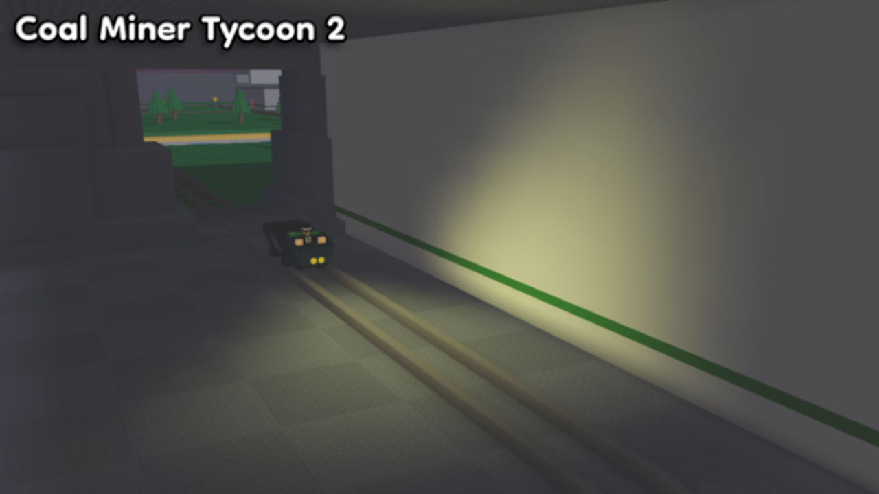 Coal Miner Tycoon 2 cart riding down the tracks