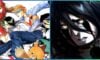 feature image for our project megetsu shikai tier list, the image features promo art for the game of a roblox version of a hollow from bleach, as well as official art of some of the main characters from the bleach franchise as they jump forwards to the left