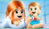 feature image for our maple hospital codes, the image features promo art for the game of a nurse smiling as she holds a stethoscope up to a baby's chest as the baby smiles with a tooth missing