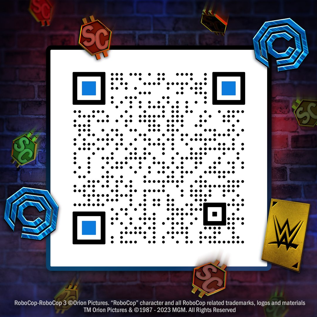 A WWE SuperCard QR code