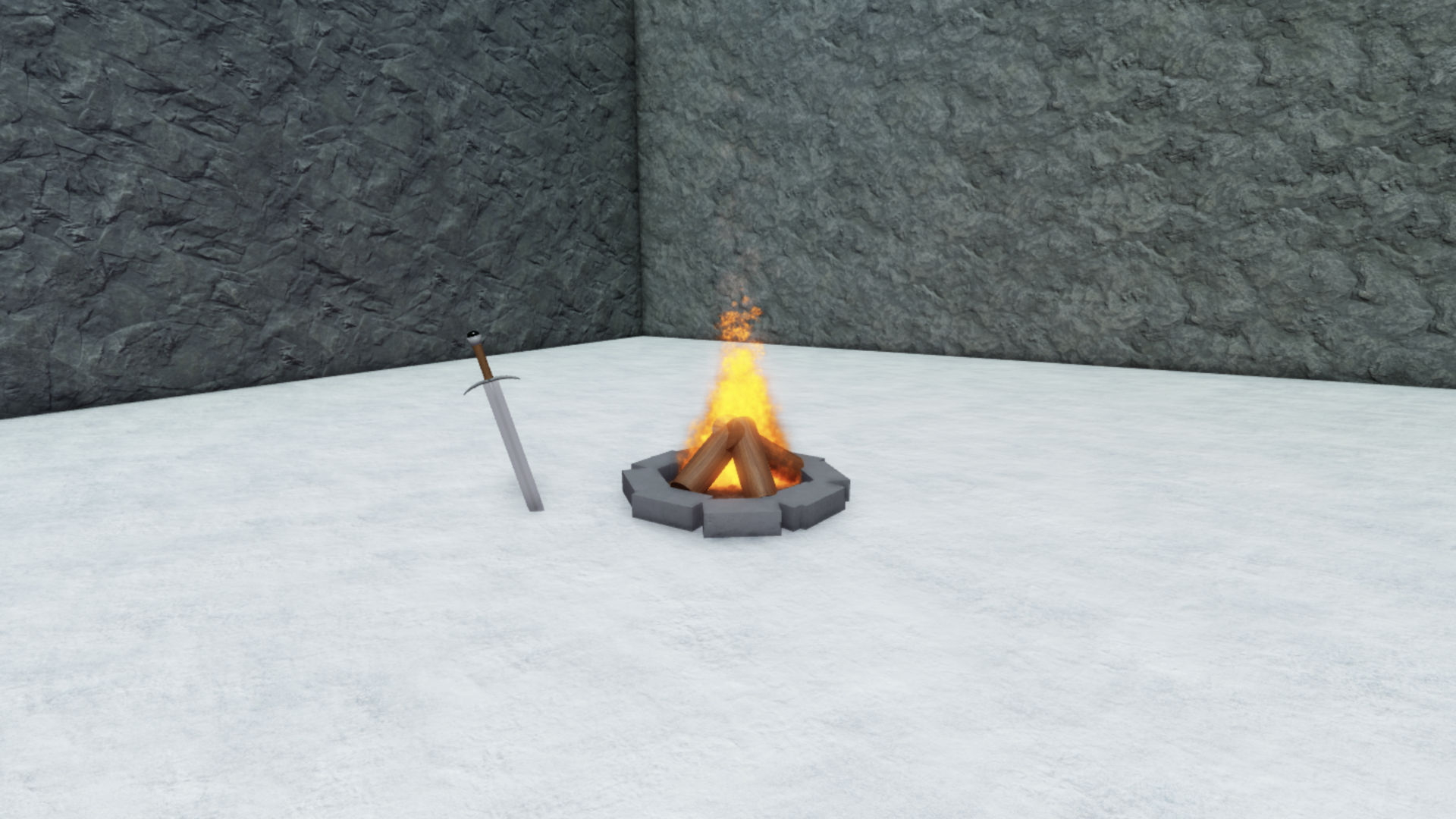 A fire and a sword in Arcane Lineage.