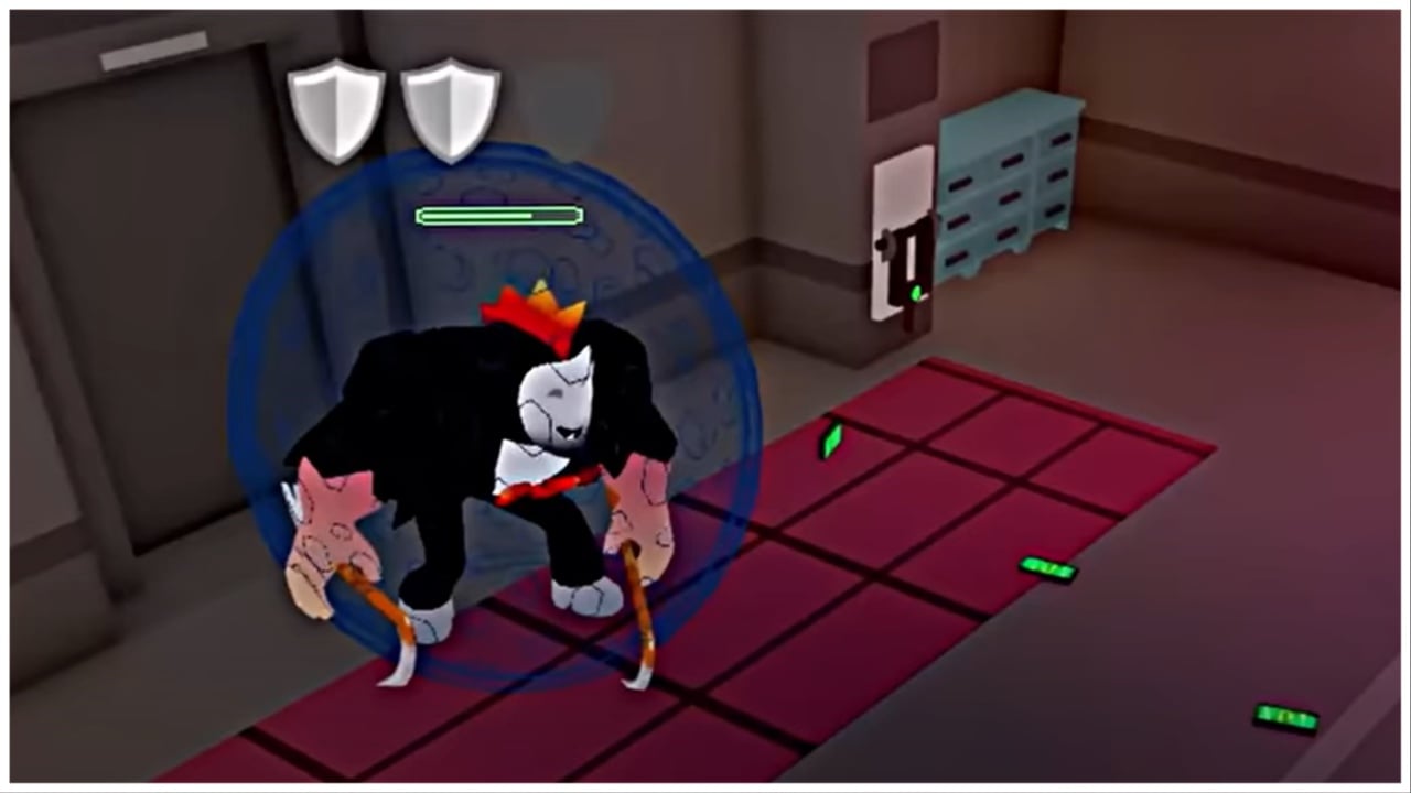 The image shows the mini boss brute wielding his crowbars. He already has some HP lost but hes still looking fierce and ready to slaughter!