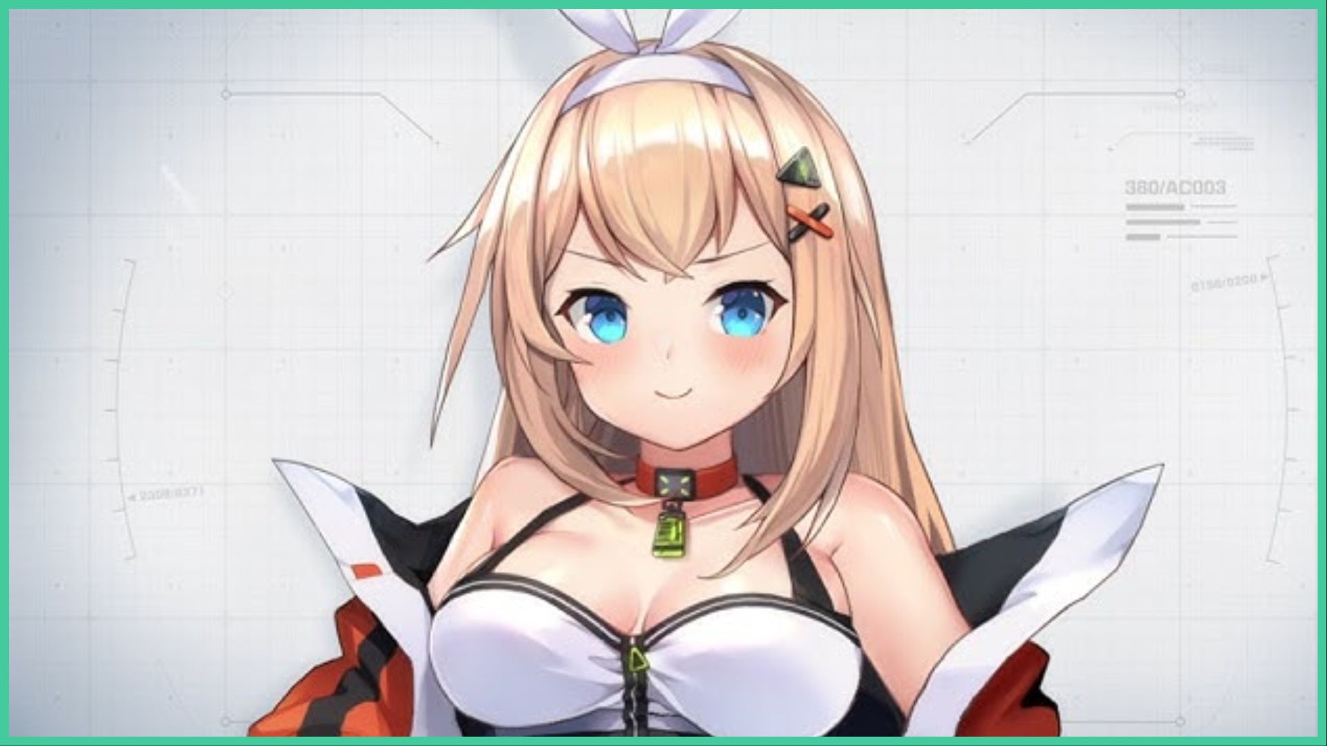 feature image for our ark recode codes guide, the image features promo art of a character from the game as she smiles and furrows her eyebrows, she has a headband in her hair that looks like rabbit ears
